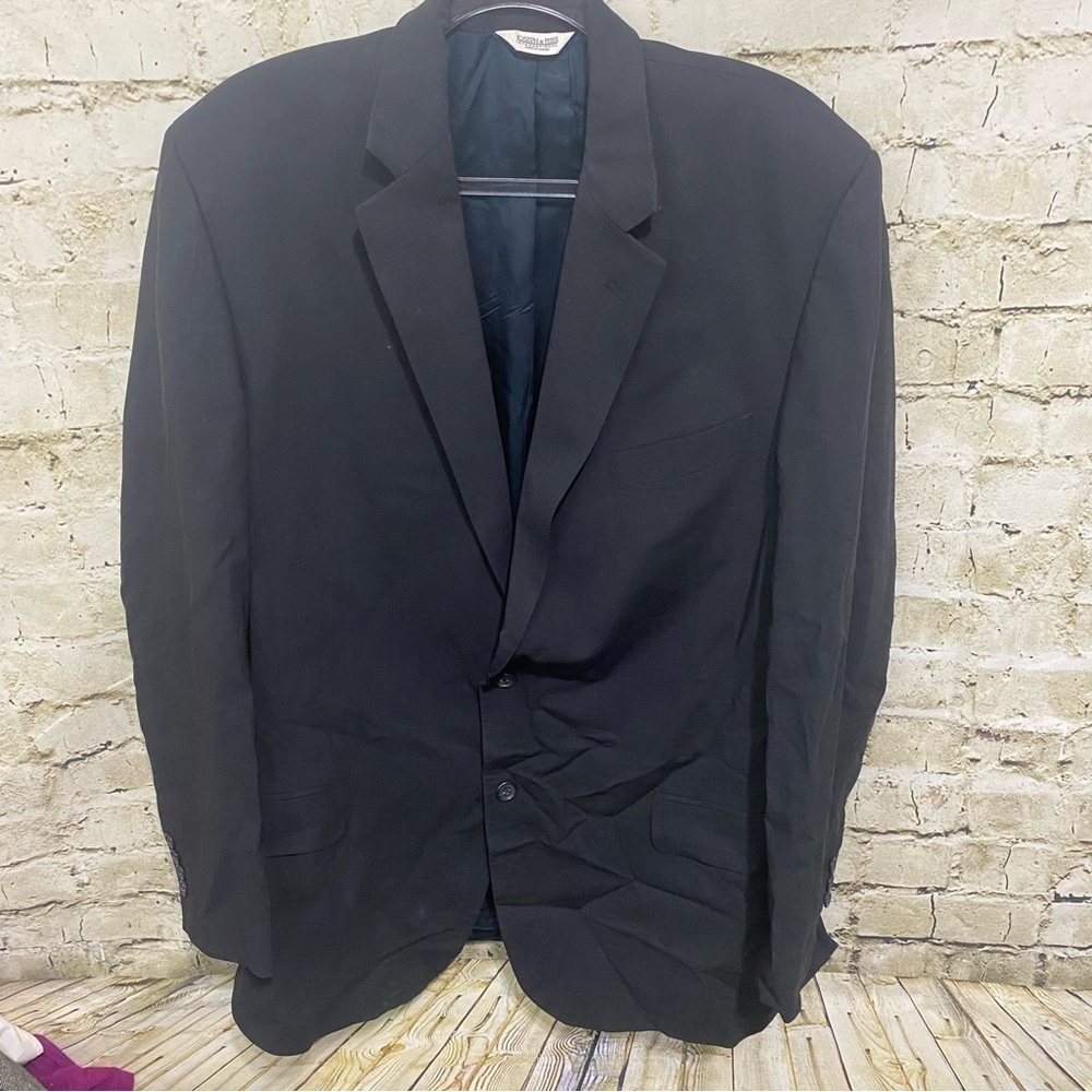 Joseph & Feiss Black Worsted Wool Blazer